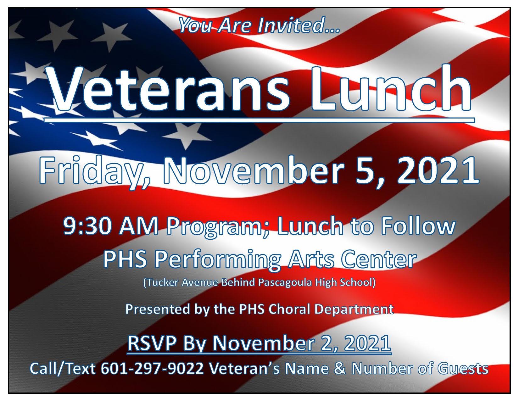 Veterans Lunch announcement